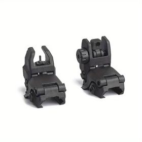 Rugged Flip-Up Backup Sights - Durable Nylon Construction with Rear and Front Sights for Accurate Shooting - Black
