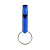 1pc Aluminum Whistle With Keychain; Sturdy Lightweight Whistle; For Signal Alarm; Outdoor Camping; Hiking Accessories - Blue