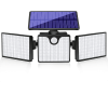 230 LED Ultra Bright Solar Wall Lights; Waterproof Rotatable Motion Sensor Light For Outdoor Porch Yard Wall - Cold White 2 Pcs