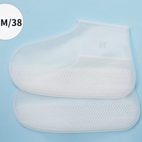 Waterproof Shoe Cover; Reusable Non-Slip Foldable Outdoor Overshoes For Rainy Days - White - 6.0