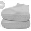 Waterproof Shoe Cover; Reusable Non-Slip Foldable Outdoor Overshoes For Rainy Days - Grey - 6.0