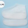 Waterproof Shoe Cover; Reusable Non-Slip Foldable Outdoor Overshoes For Rainy Days - White - 8.0
