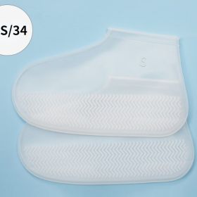 Waterproof Shoe Cover; Reusable Non-Slip Foldable Outdoor Overshoes For Rainy Days - White - 4.0