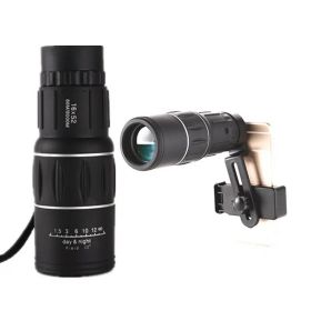 1pc HD Monocular Telescope; 16X52 Compact High Definition Scope For Phone Brid Watching Hunting Hiking Concert Traveling Super Foot Bowl - Telescope +
