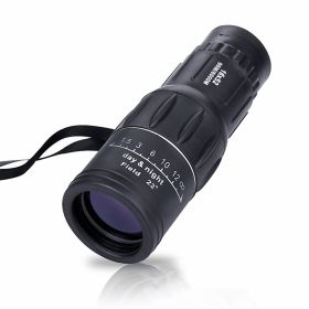 Adjustable Focus Monocular Telescope For Outdoor Navigation Hunting Bird Watching Super Foot Bowl Game Watching - Black