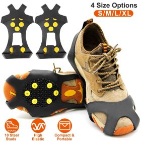 Ice Snow Grips Anti Slip Over Shoe Spikes Boot Traction Cleat Portable Ice Grippers - XL