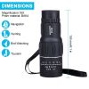 Adjustable Focus Monocular Telescope For Outdoor Navigation Hunting Bird Watching Super Foot Bowl Game Watching - Black
