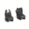 Rugged Flip-Up Backup Sights - Durable Nylon Construction with Rear and Front Sights for Accurate Shooting - Sand