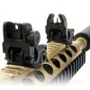 Rugged Flip-Up Backup Sights - Durable Nylon Construction with Rear and Front Sights for Accurate Shooting - Sand