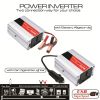 DC AC Car Power Inverter 12V 220V 300W Converter Adapter DC 12V to AC 220V with Battery Clip For Home Solar Appliances Outdoors - B - 12V