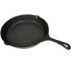 XL BBQ Grill Fry Pan Cast Iron 11.8" Round - 50124