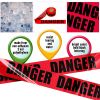 1 Rolls of Barricade Tape 3'; Red and Black Danger Tape Roll 1000 Feet; Danger Tape 3 Mil; Polyethylene Warning Tape; Bright Construction Tape to Mark