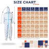 EZGOODZ Disposable Coveralls with Hood and Boots X-Small Pack of 5 White Paint Coveralls Disposable, 50 GSM Microporous Hazmat Suits Disposable with E