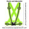 1pc Highlight Reflective Straps; Clothing Adjustable Safety Vest; Elastic Band For Adults And Children; Night Running Riding Gear - Green