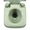 Travel  Outdoor 5 Gallon Camping Portable Toilet, Flush Potty - gray-green