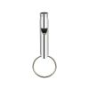 1pc Aluminum Whistle With Keychain; Sturdy Lightweight Whistle; For Signal Alarm; Outdoor Camping; Hiking Accessories - Black
