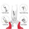 Luya Pliers Stainless Steel Curved Mouth Fish Line Scissors Multi-functional Clip Fish Line Sub Ring Opening Fishing Tools - Blue with rope