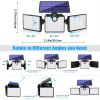 230 LED Ultra Bright Solar Wall Lights; Waterproof Rotatable Motion Sensor Light For Outdoor Porch Yard Wall - Cold White 2 Pcs