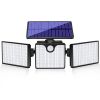 230 LED Ultra Bright Solar Wall Lights; Waterproof Rotatable Motion Sensor Light For Outdoor Porch Yard Wall - Cold White 2 Pcs