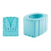 1pc Portable Folding Toilet Urinal For Camping Travel - Blue