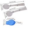 1pc Outdoor Stainless Steel Folding Spoon Folding Fork Tableware With Box Container - Portable Folding Fork + Blue Box