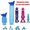 Portable Adult Urinal Outdoor Camping High Quality Travel Urine Car Urination Pee Soft Toilet Urine Help; Toilet For Men Women - Blue