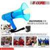 5 Core Megaphone Bullhorn Cheer Horn Mic Recording Siren Blow Horn Hand Held Mega Phone Loudhailer Ratings - HW 18 WP