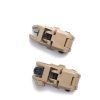 Rugged Flip-Up Backup Sights - Durable Nylon Construction with Rear and Front Sights for Accurate Shooting - Sand
