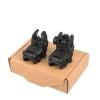 Rugged Flip-Up Backup Sights - Durable Nylon Construction with Rear and Front Sights for Accurate Shooting - Black
