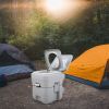 Travel  Outdoor 5 Gallon Camping Portable Toilet, Flush Potty - grey