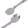 1pc Outdoor Stainless Steel Folding Spoon Folding Fork Tableware With Box Container - Portable Folding Fork + Orange Box