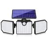 230 LED Ultra Bright Solar Wall Lights; Waterproof Rotatable Motion Sensor Light For Outdoor Porch Yard Wall - Cold White 2 Pcs