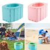 1pc Portable Folding Toilet Urinal For Camping Travel - Pink