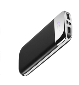 New Mini Creative Mobile Power Charging Bank Digital Display (Option: Black-10000Mah)