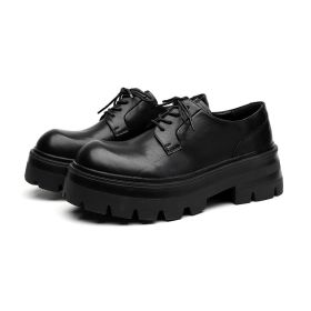 Men's Leather Shoes Business Formal Wear Big Head High-grade British Style Thick Sole Increased (Option: Female Size-36)