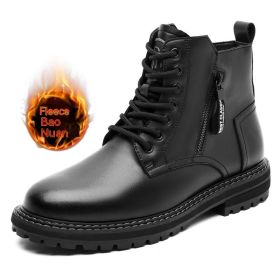 Dr Martens Boots Men's Trendy Plus Velvet Working Wear (Option: Cotton Added H92375 Black-38)