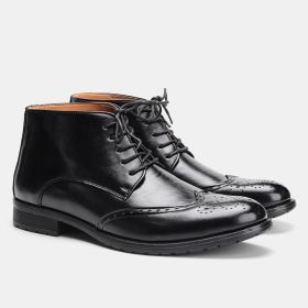 Men's Casual Brogue Shoes Dr Martens Boots (Option: Black-41)