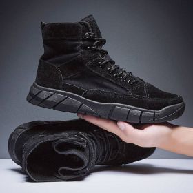 Men's British Style Casual All-matching Worker Boot (Option: 9910 Black-39)