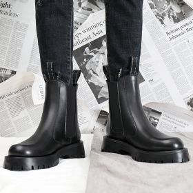 Winter Fleece-lined Dr Martens Boots Men's Korean Style (Option: Cotton Lining-38)