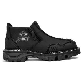 Men's Dr Martens Boots Halloween Skull Booties (Option: White-39)