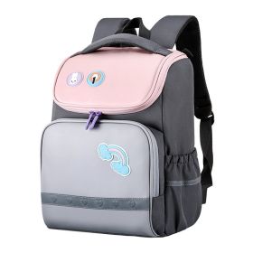 Portable Burden Alleviation Breathable Children's Backpack (Option: Light Gray-Small Size)