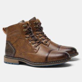 Fashion Men's High-top Dr Martens Boots (Option: Light Brown-41)